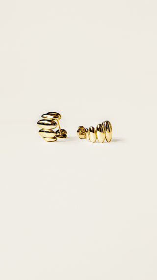 Lumoava Studio Smooth operator earrings, gold plated bronze