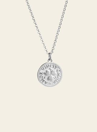 Penny pendant, silver