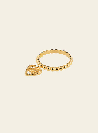 Helmi ring, yellow gold-plated silver