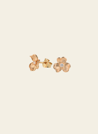 Anna earrings with lab-cut diamonds, yellow gold