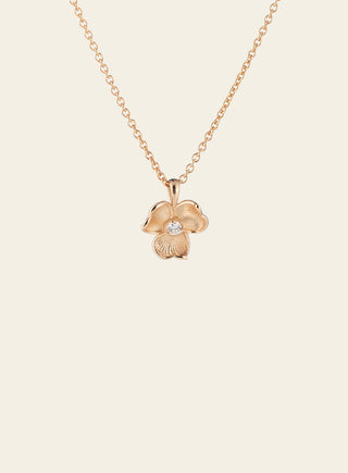Anna pendant with lab-cut diamond, 14k yellow gold