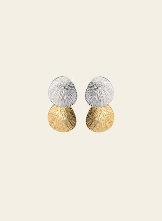 Lily tappikorvakorut 2 palaa, hopeaa/keltakullattua hopeaa, pieni