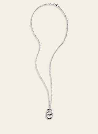 Lumoava Studio On repeat pendant, rhodium-plated bronze