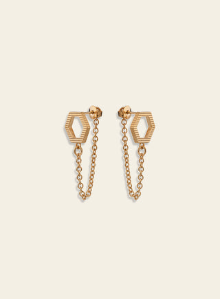 Lumoava Studio Bee Mine earrings, yellow gold-plated bronze