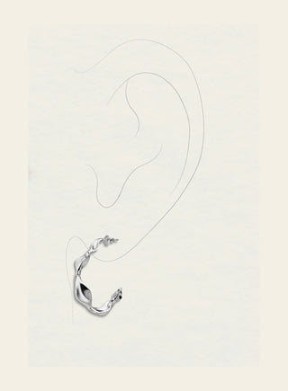 Lumoava Studio Wild Thing earrings, rhodium-plated bronze