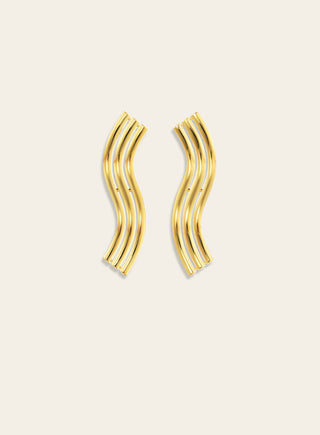 Aaria earrings, gold plated silver