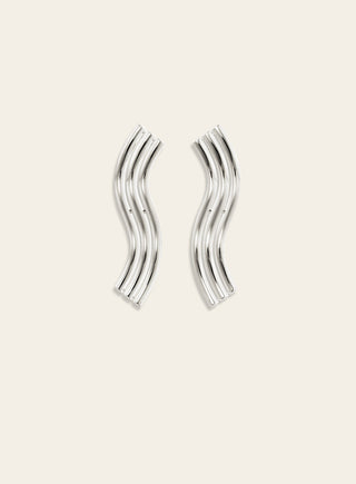 Aaria earrings, silver