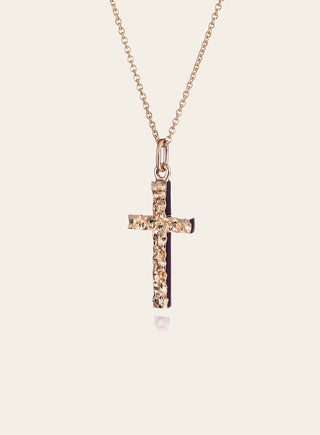 Polku golden cross necklace