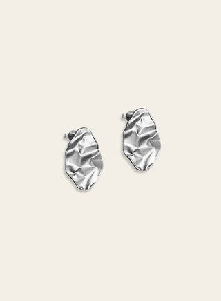Vuoksi earrings, small, silver