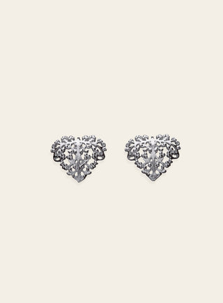 Bella stud earrings, silver