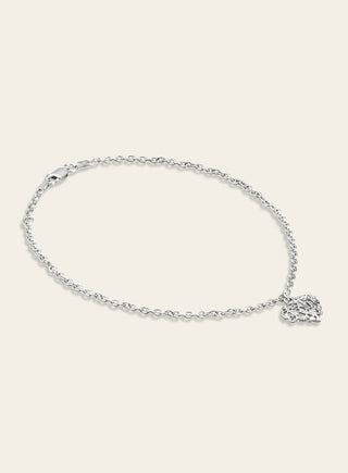 Bella anklet, silver