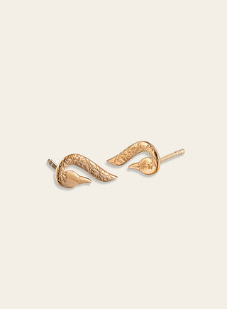 Joutsenet stud earrings, gold