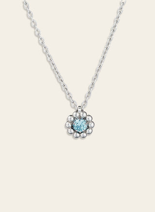 Daisy small pendant, blue stone