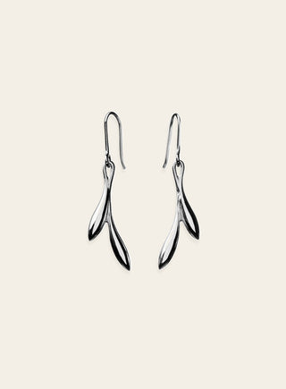 Vanilja hook earrings, silver
