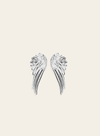 Rakkain stud earrings, silver