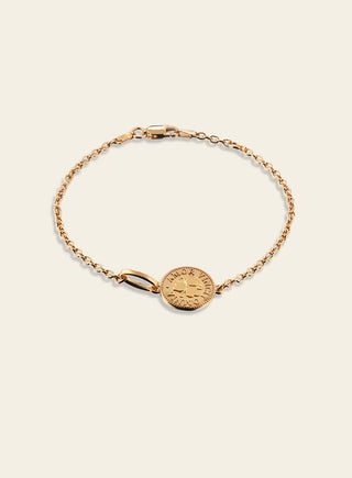 Penny bracelet, gold plated