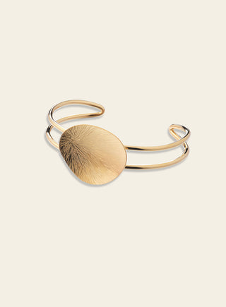 Lily bracelet, gold-plated silver