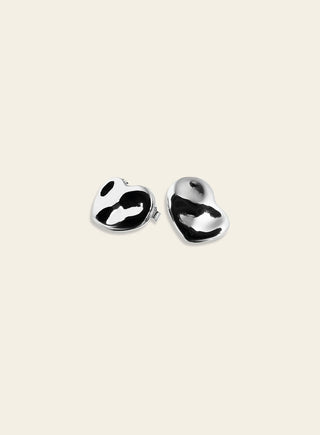 Hunaja stud earrings, silver