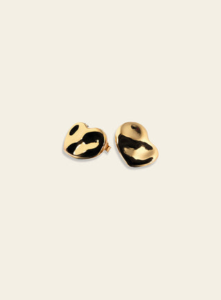 Hunaja stud earrings, gold-plated silver