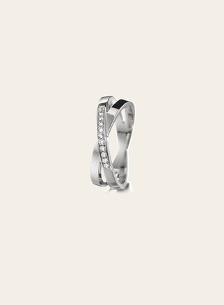 Kaksin diamond ring, white gold