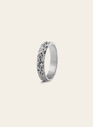 Polku ring 5mm, White gold
