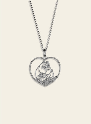 Lumoava x Moomin: Rakkaus sydän pendant, silver