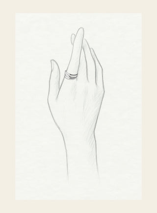 Lumoava Studio On repeat ring, rhodium-plated bronze