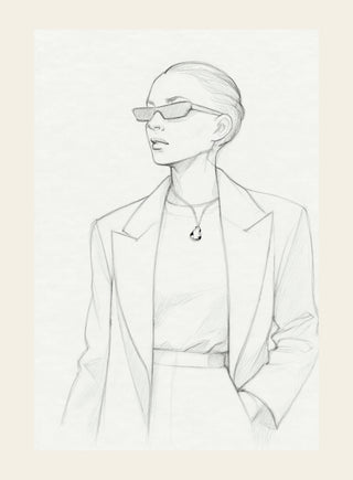 Lumoava Studio Going Solo pendant, yellow gold-plated bronze