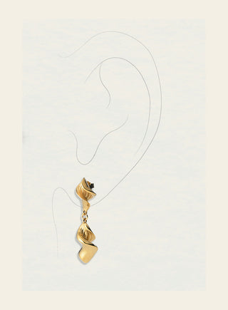 Lumoava Studio Just Spiraling earrings, rhodium-plated bronze