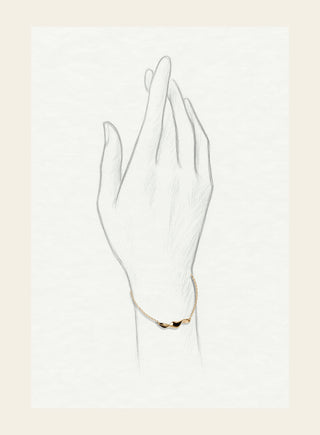 Lumoava Studio Twisted bracelet, rhodium-plated bronze