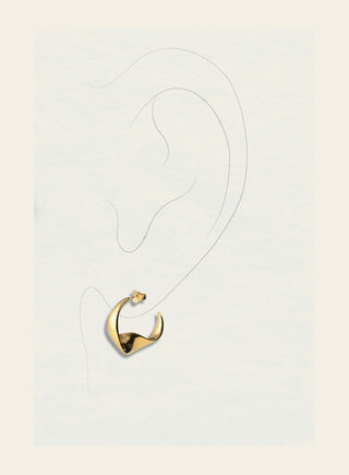 Lumoava Studio Yes Please earrings, yellow gold-plated bronze