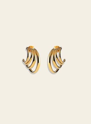 Lumoava Studio On Repeat earrings, yellow gold-plated bronze