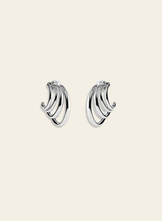 Lumoava Studio On Repeat earrings, rhodium-plated bronze