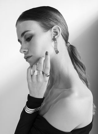 Bohemian ring, silver