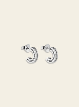 Aina earrings, silver