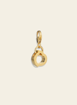 Hali charm, yellow gold plated silver