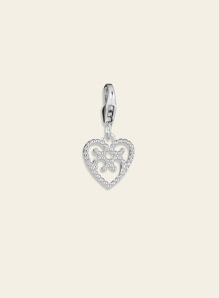 Helmi heart charm, silver