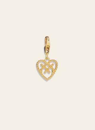 Helmi heart charm, yellow gold plated silver