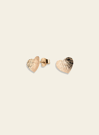 Lily earrings, yellow gold