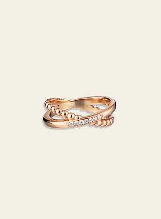 Ikuisuus ring with diamonds 7mm, yellow gold