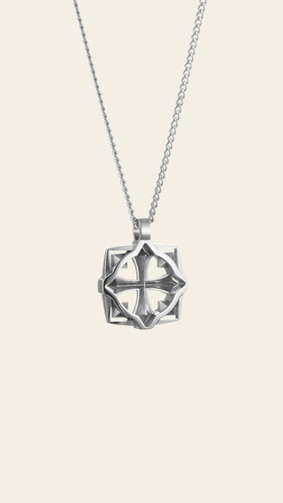 Soturi pendant, rhodium-plated bronze