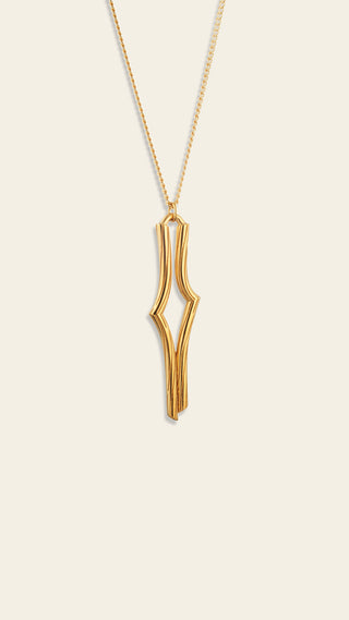 Vaellus necklace, gold-plated bronze