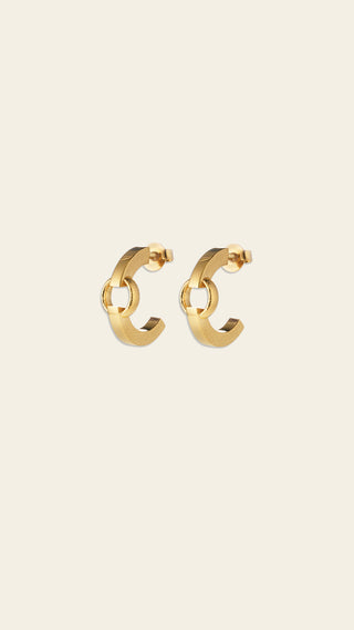 Neo earrings, gold-plated