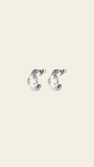 Neo earrings, small, silver