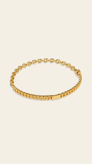 Leon bracelet, gold-plated bronze