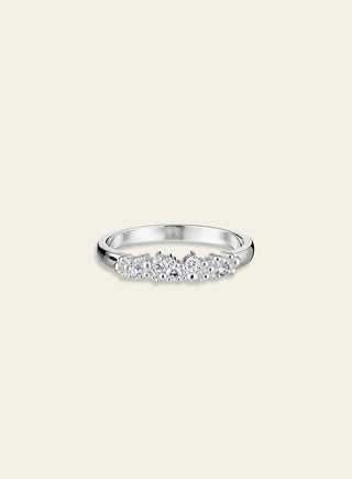 Tiara ring with diamonds 2.4mm, white gold