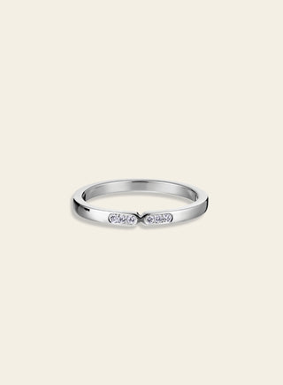 Yhdessä ring with diamonds, white gold